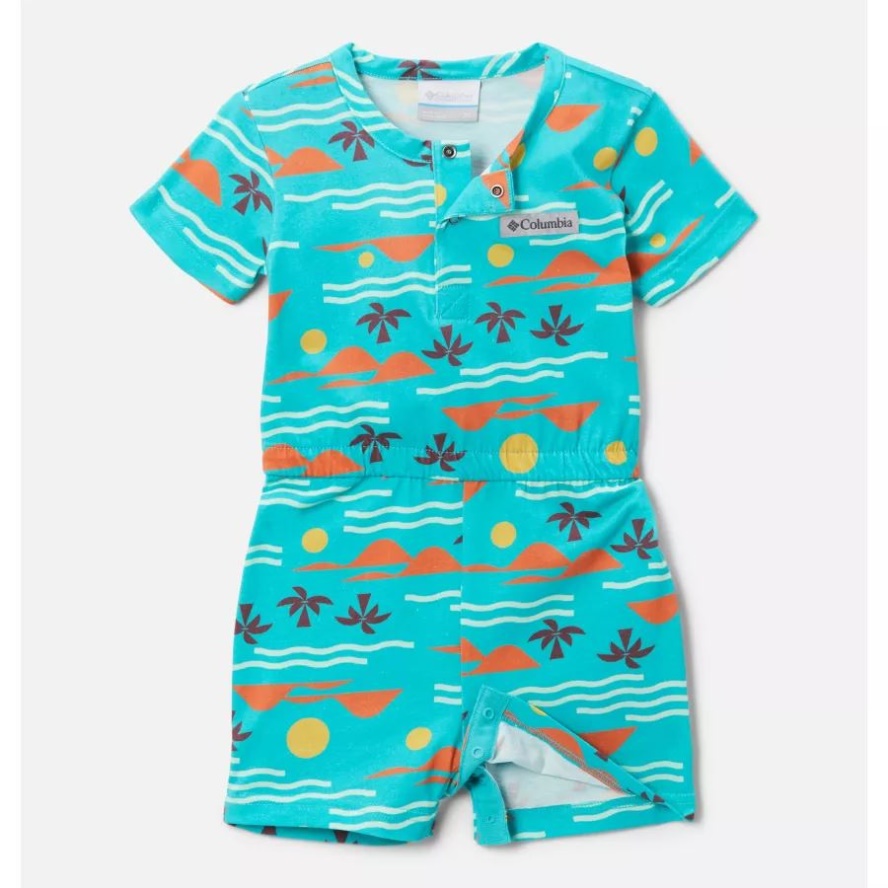 Bright Aqua Seaside Toddler Little Sur Playsuit Columbia Sale