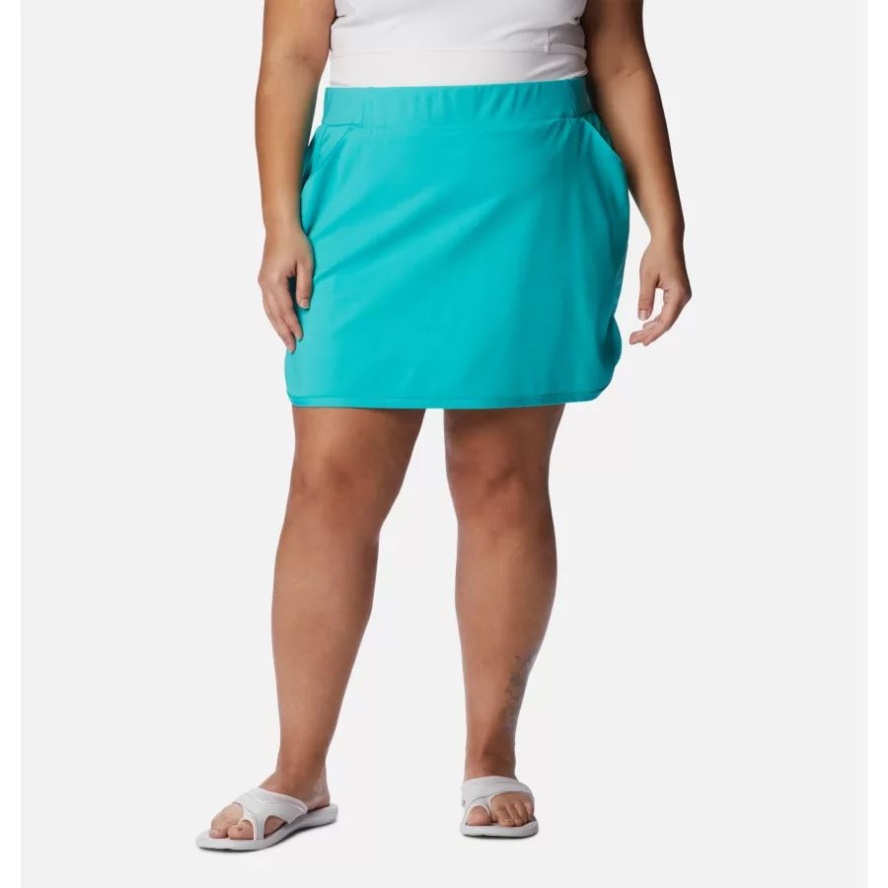 Bright Aqua Women's Sandy Creek Stretch Skort Plus Size Columbia Sale