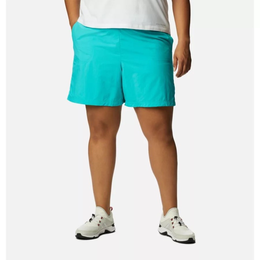 Bright Aqua Women's Sandy River Shorts Plus Size Columbia Sale