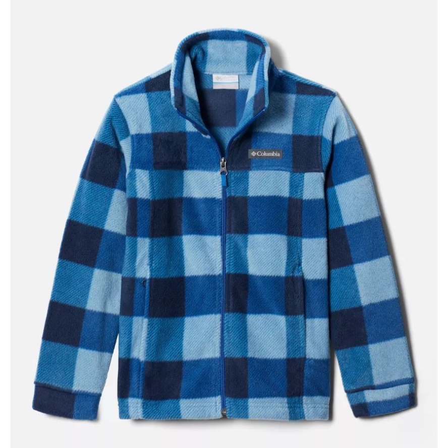 Bright Indigo Check Multi Boys' Zing III Printed Fleece Jacket Columbia Sale