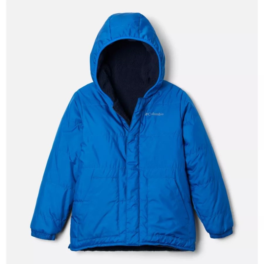Bright Indigo/Collegiate Navy Boys' Big Fir Reversible Jacket Columbia Sale