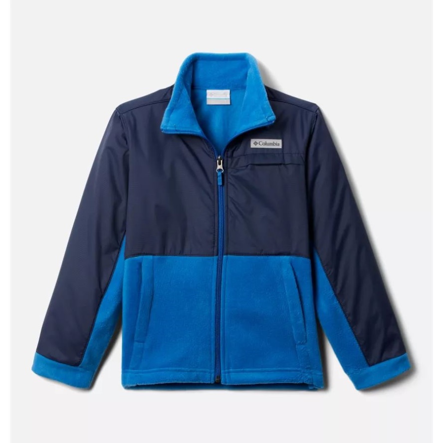Bright Indigo/Collegiate Navy Columbia Sale Boys' Steens Mountain Overlay Fleece Jacket