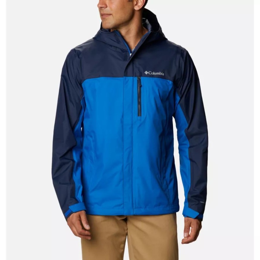 Bright Indigo/Collegiate Navy Columbia Sale Men's Pouring Adventure II Jacket