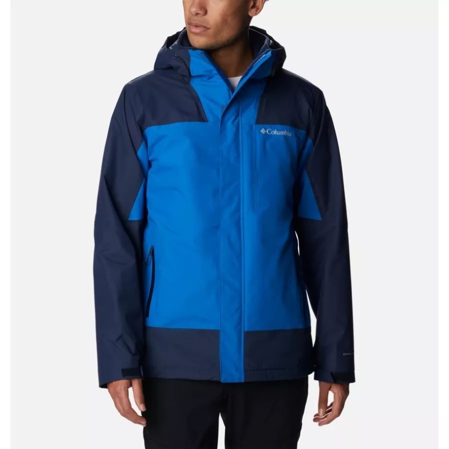 Bright Indigo/Collegiate Navy Men's Electric Peak 3-in-1 Interchange Walking Jacket Columbia Sale