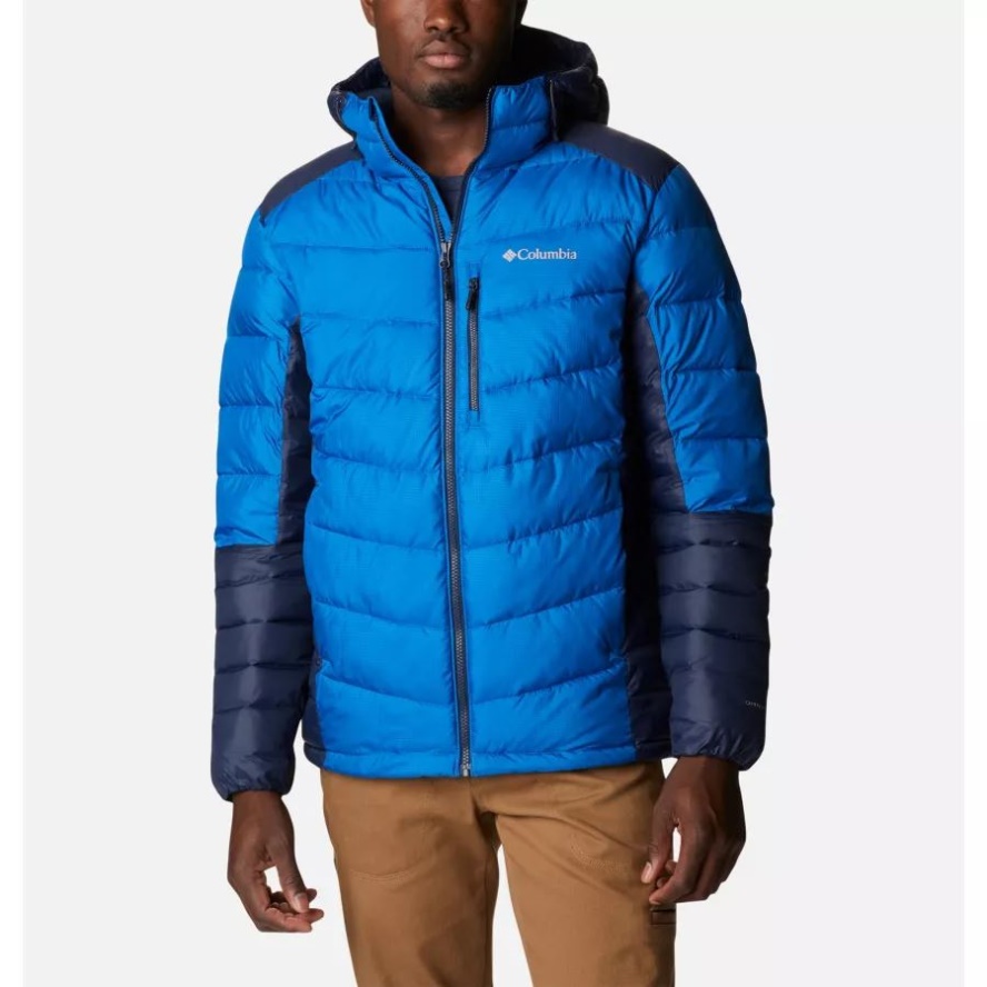 Bright Indigo/Collegiate Navy Men's Labyrinth Loop Omni-Heat Infinity Insulated Hooded Jacket Columbia Sale