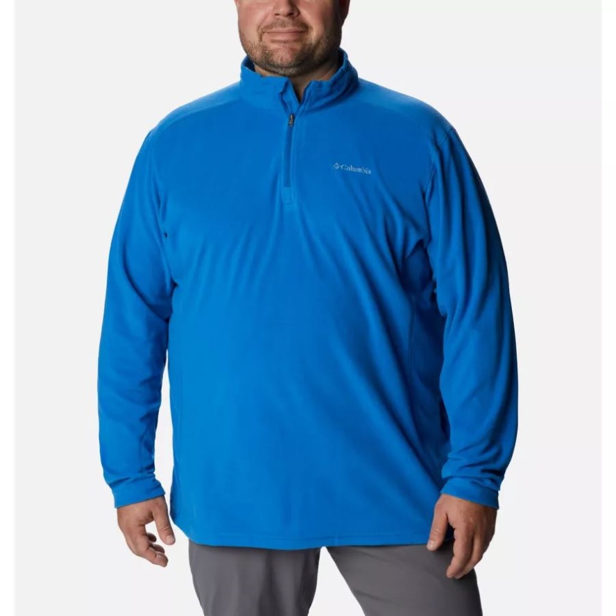 Bright Indigo Columbia Sale Men's Klamath Range II Half Zip Fleece Pullover Big
