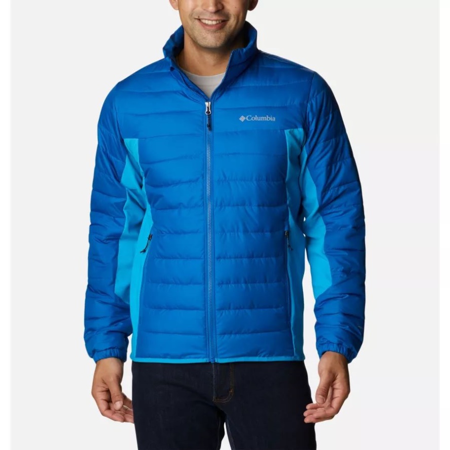 Bright Indigo/Compass Blue Men's Powder Lite Hybrid Jacket Columbia Sale