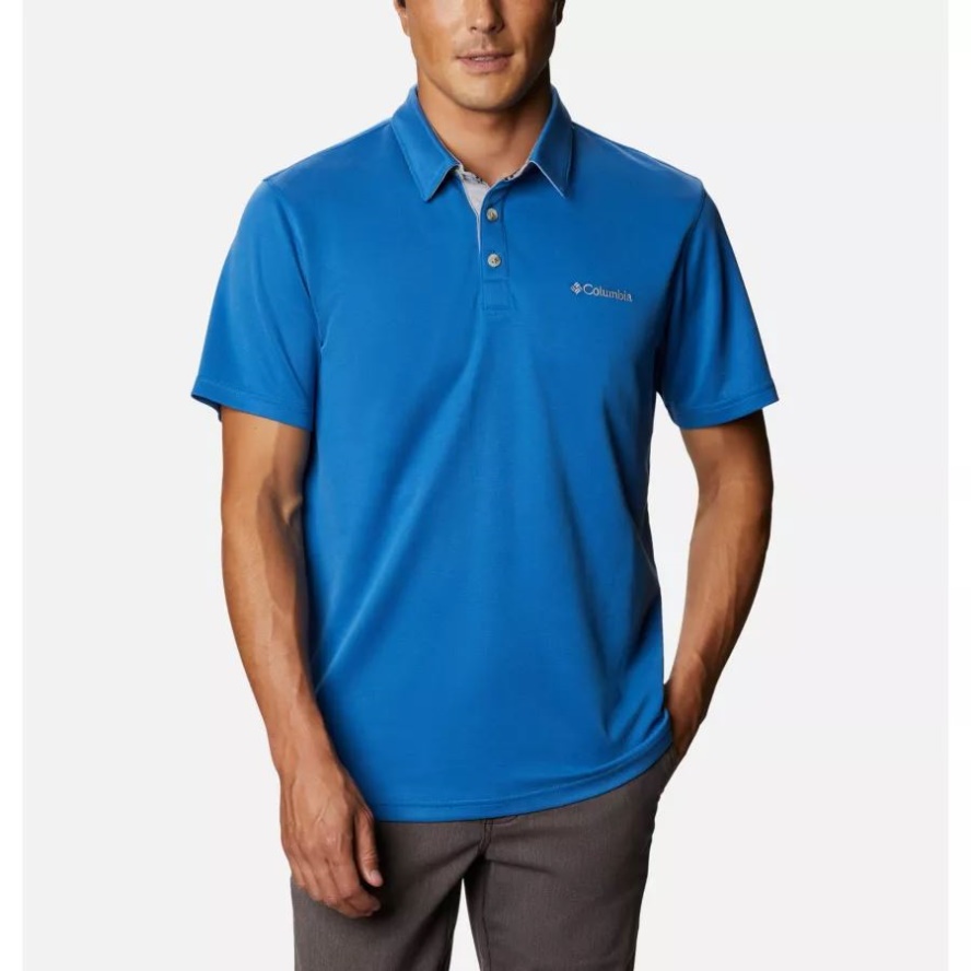 Bright Indigo Men's Nelson Point Polo Columbia Sale