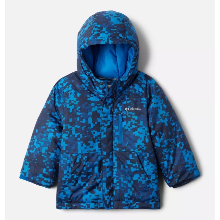 Bright Indigo Weave Print Columbia Sale Boys' Toddler Lightning Lift Jacket