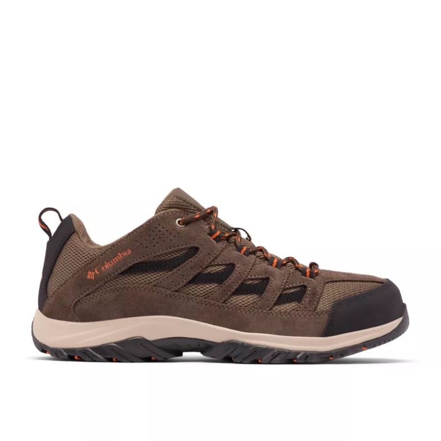 Camo Brown/Heatwave Men's Crestwood Hiking Shoe Wide Columbia Sale