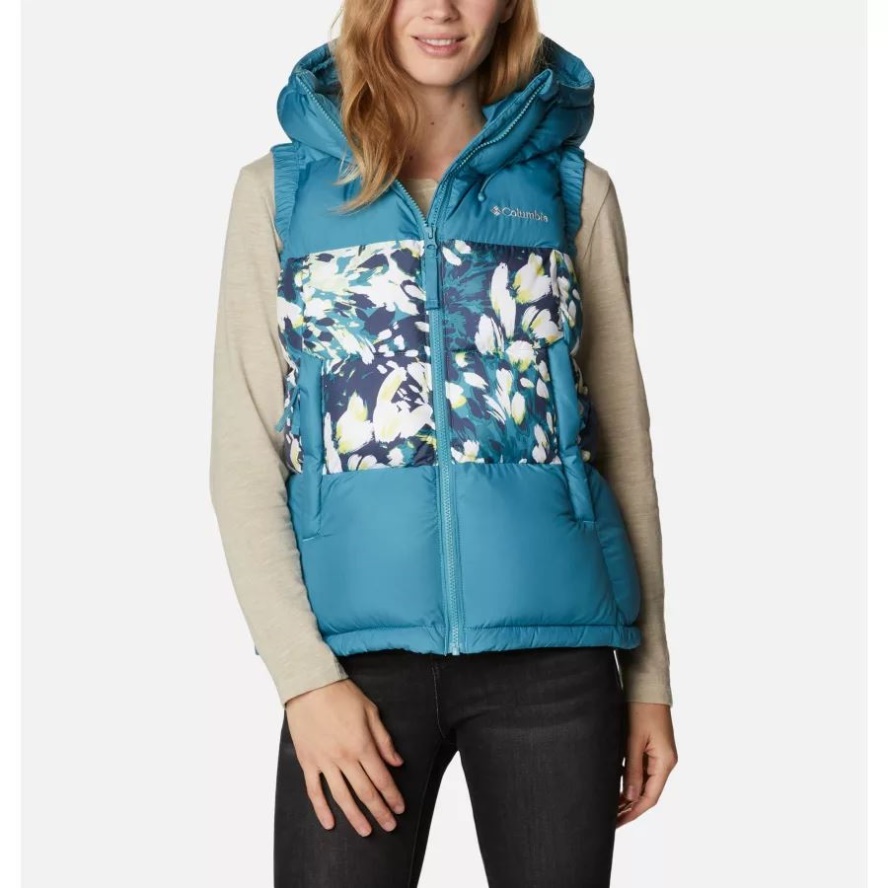 Canyon Blue/Canyon Blue Florescence Pri Women's Pike Lake II Insulated Vest Columbia Sale