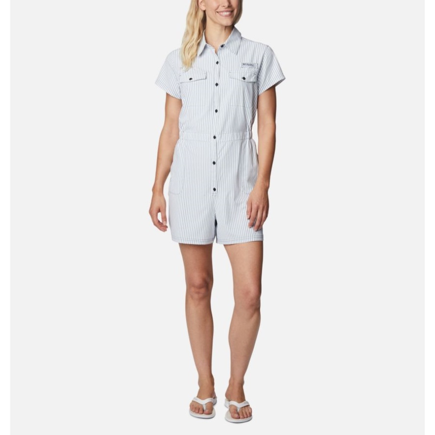 Carbon Women's PFG Sun Drifter Woven Romper Columbia Sale