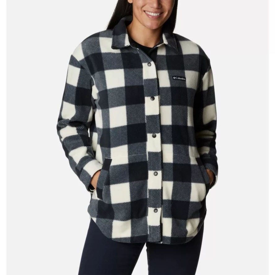 Chalk Check Print Women's Benton Springs Shirt Jacket Columbia Sale