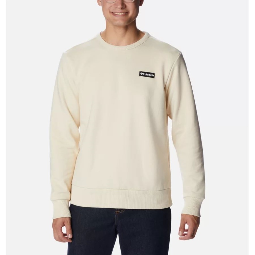 Chalk Columbia Sale Men's Lodge Heavyweight Crew Sweatshirt