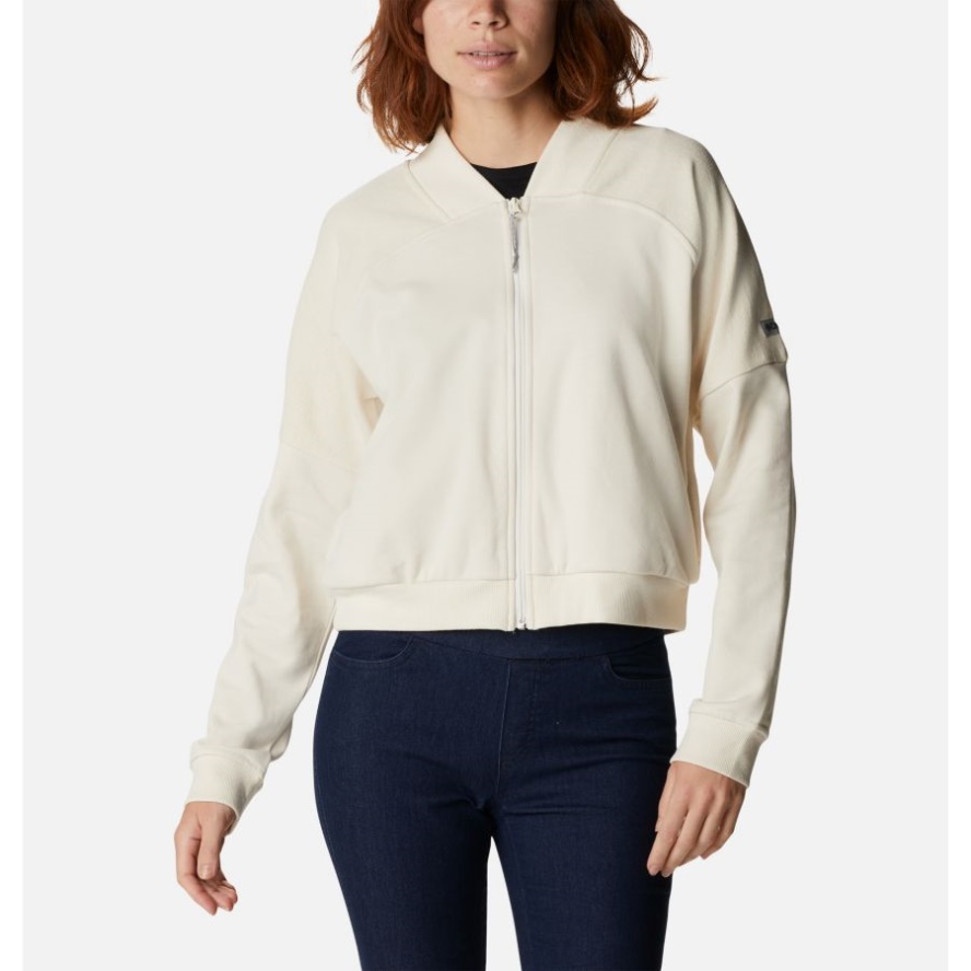 Chalk Columbia Sale Women's Columbia Sale Lodge French Terry Full Zip Jacket