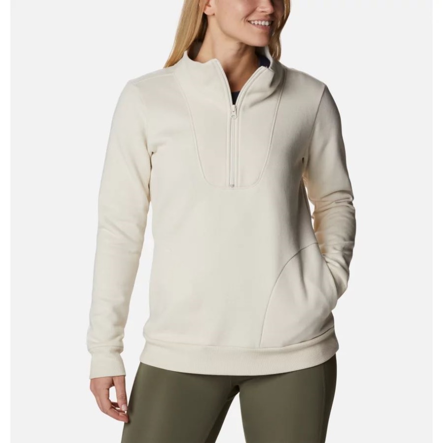 Chalk Columbia Sale Women's Hart MountainQuarter Zip Fleece Pullover
