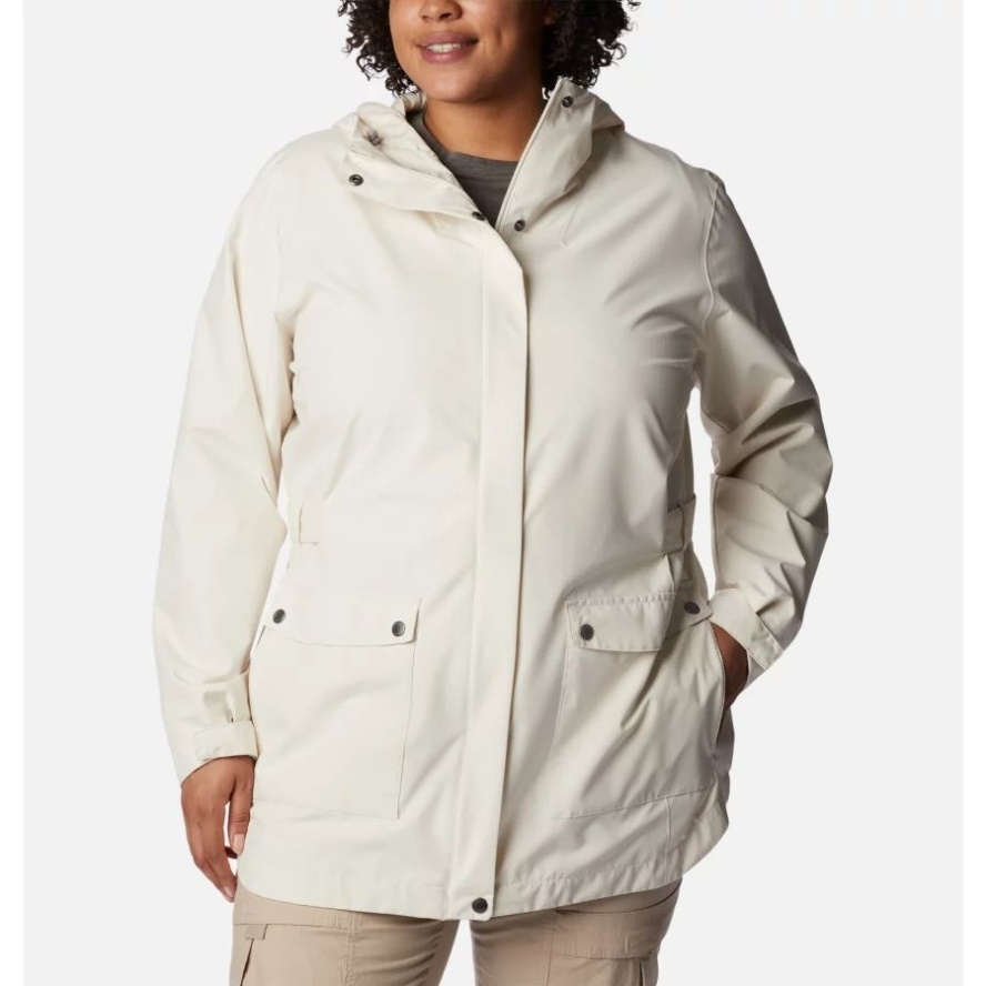 Chalk Columbia Sale Women's Here And There Trench Jacket—Plus Size