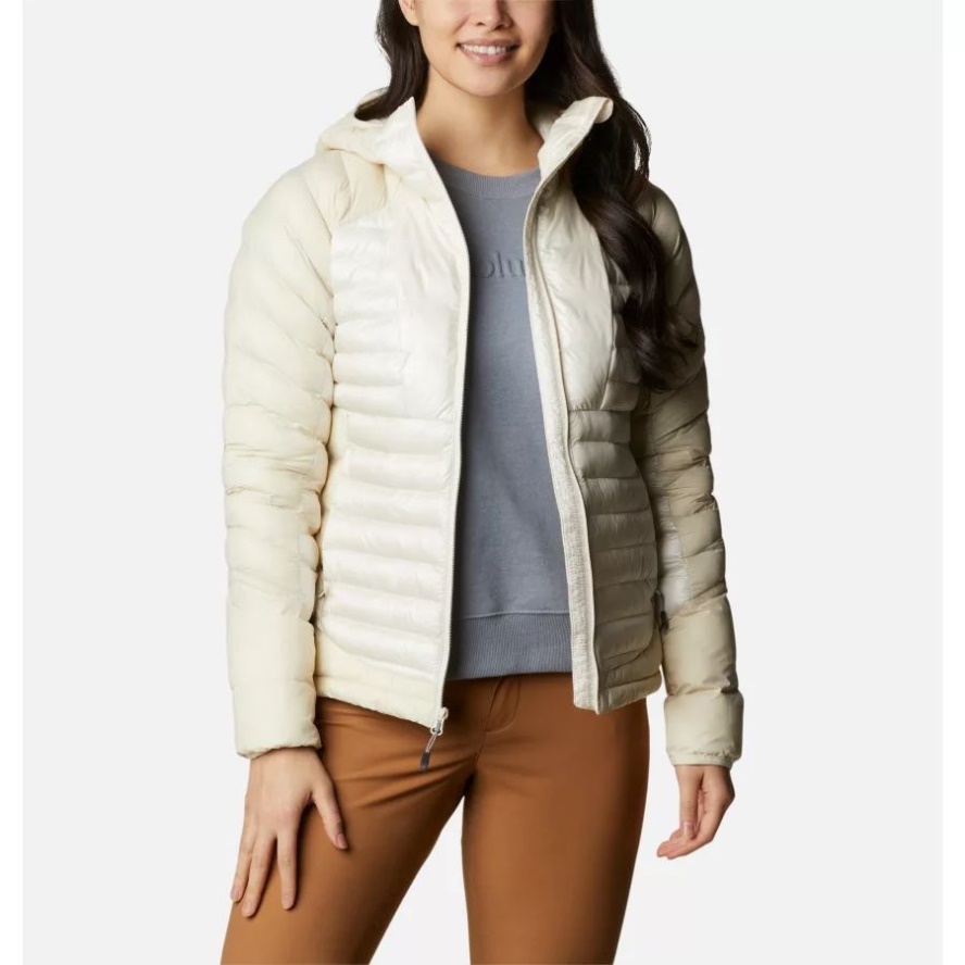 Chalk Columbia Sale Women's Labyrinth Loop Insulated Hooded Jacket