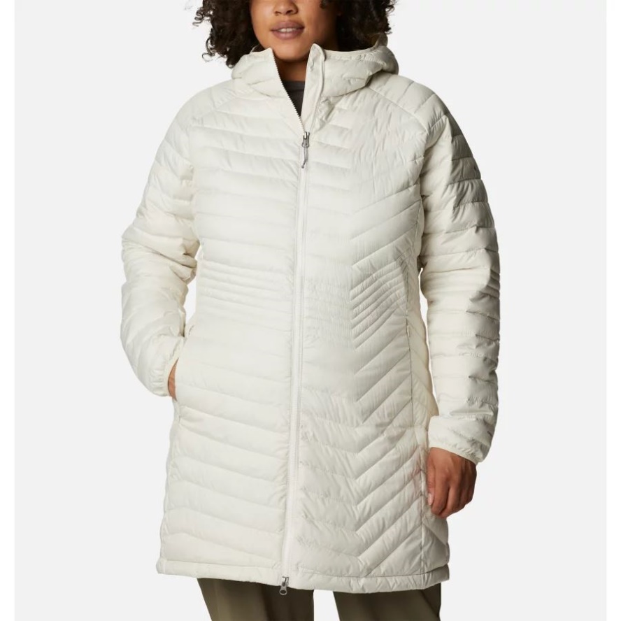 Chalk Columbia Sale Women's Powder Lite Mid Jacket Plus Size