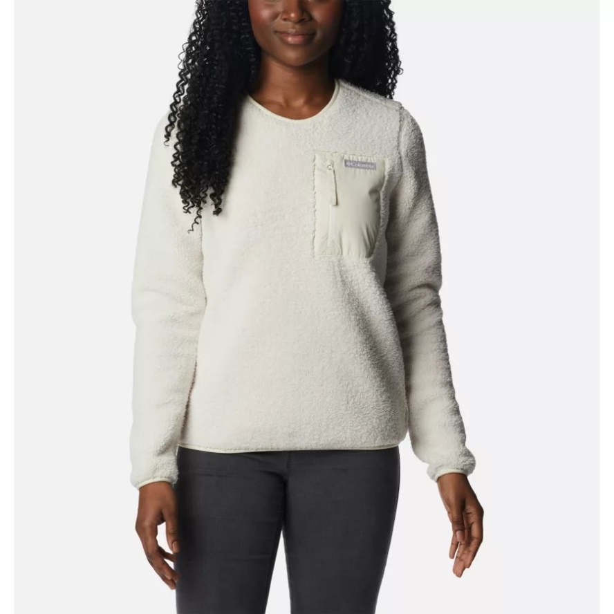 Chalk Columbia Sale Women's West Bend Sherpa Crewneck Pullover