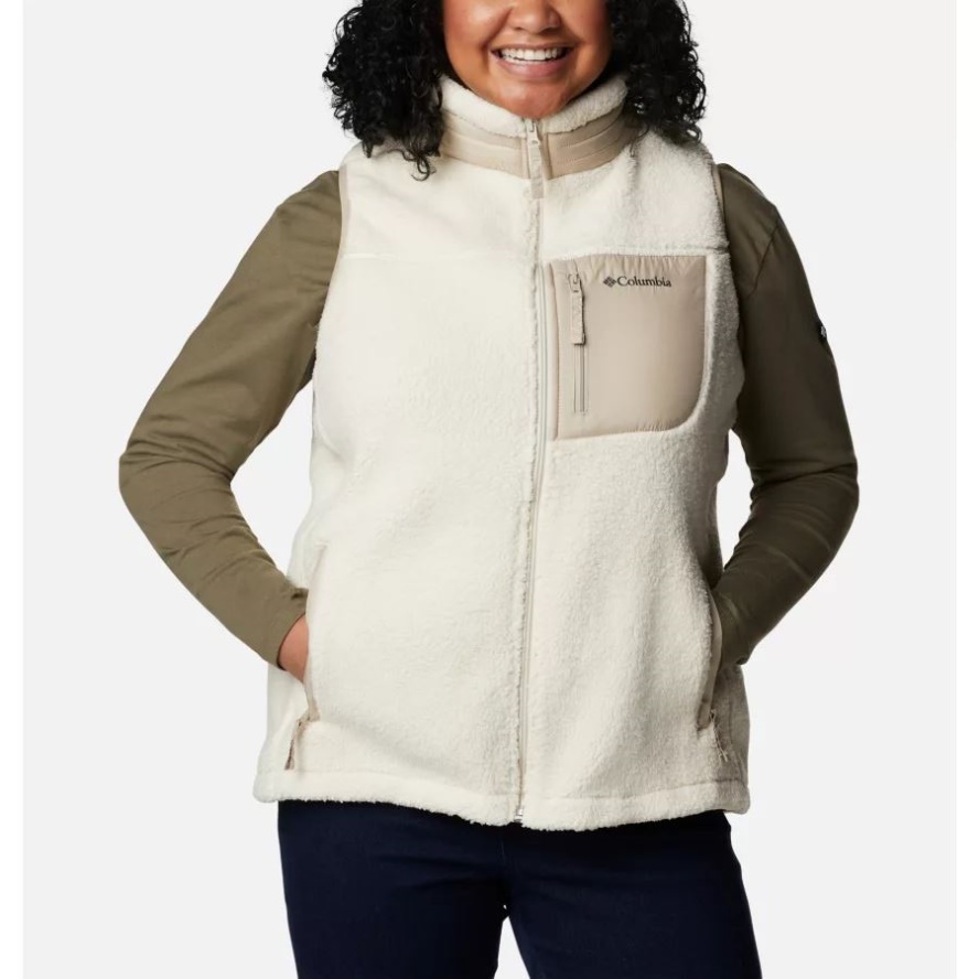 Chalk/Fossil Women's West Bend Vest Plus Size Columbia Sale