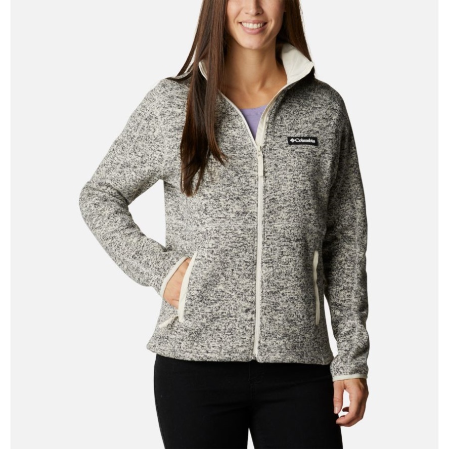 Chalk Heather Columbia Sale Women's Sweater Weather Full Zip Jacket