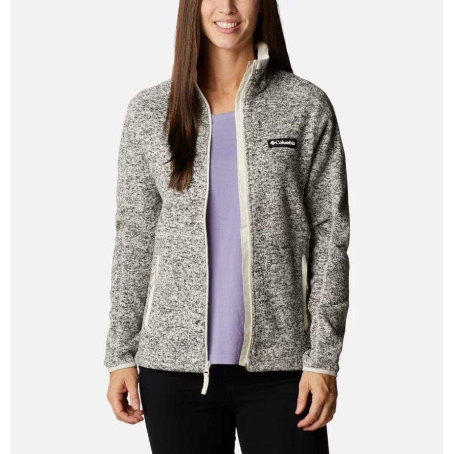Chalk Heather Women's Sweater Weather Fleece Jacket Columbia Sale