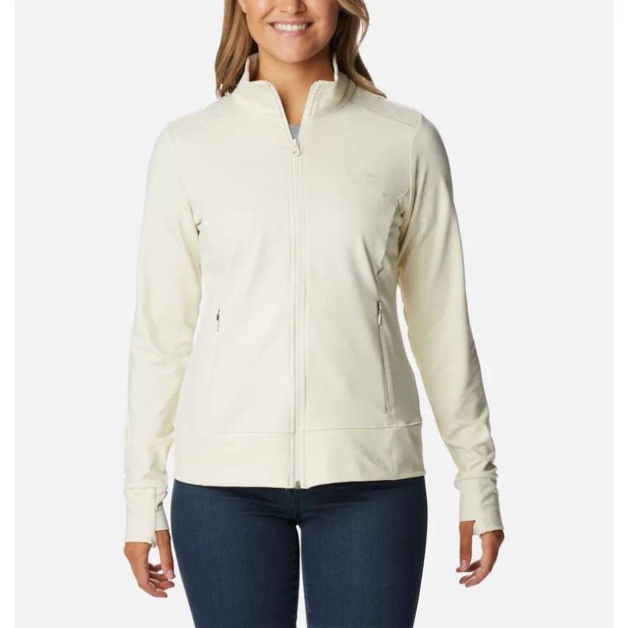 Chalk Heather Women's Weekend Adventure Full Zip Jacket Columbia Sale