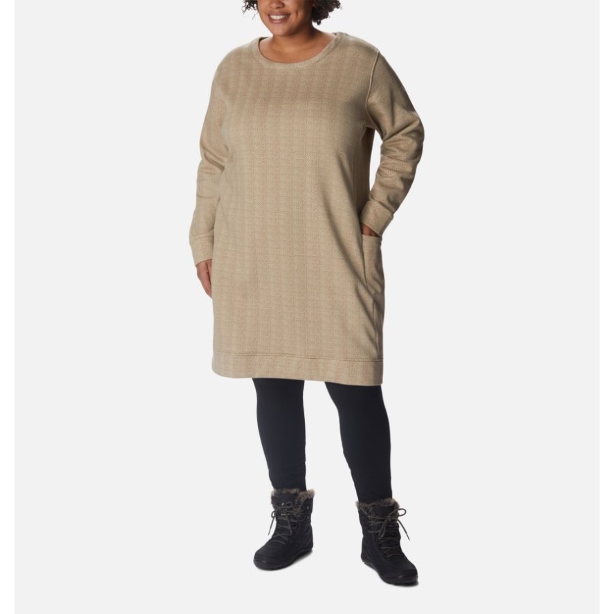 Chalk Herringbone Women's Columbia Sale Lodge Dress Plus Size Columbia Sale