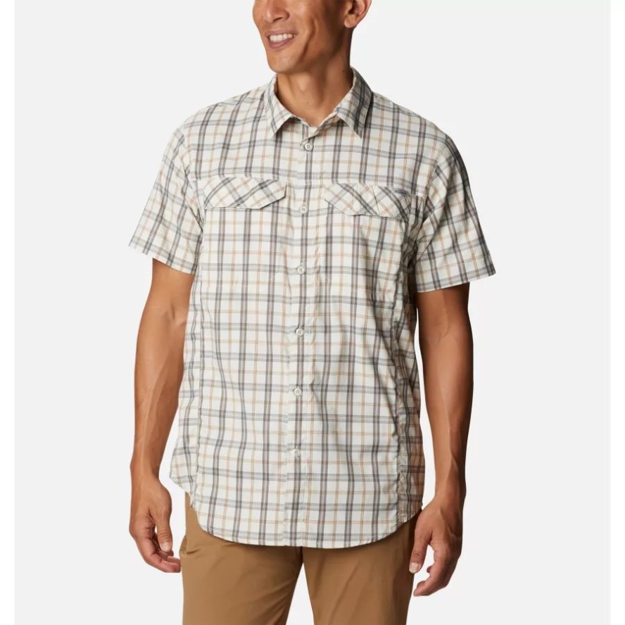 Chalk Switchback Madras Columbia Sale Men's Silver Ridge Lite Plaid Short Sleeve Shirt