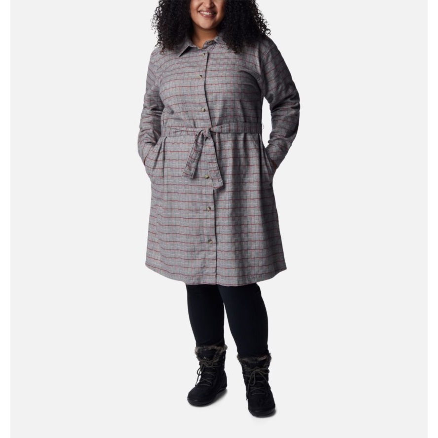 Chalk Twill Columbia Sale Women's Holly Hideaway Flannel Dress Plus Size
