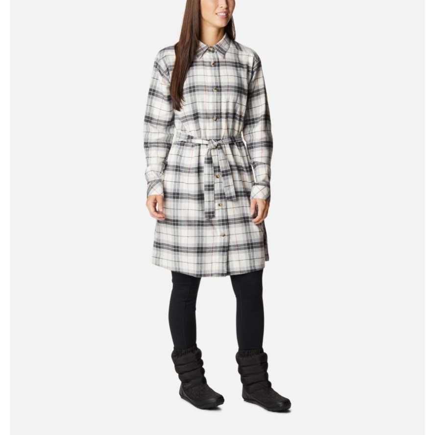 Chalk Twill Women's Holly Hideaway Flannel Dress Columbia Sale
