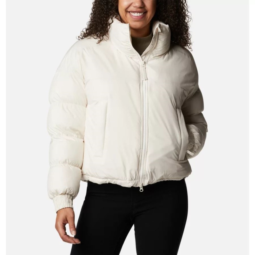 Chalk Women's Pike Lake Insulated Cropped Puffer Jacket Columbia Sale