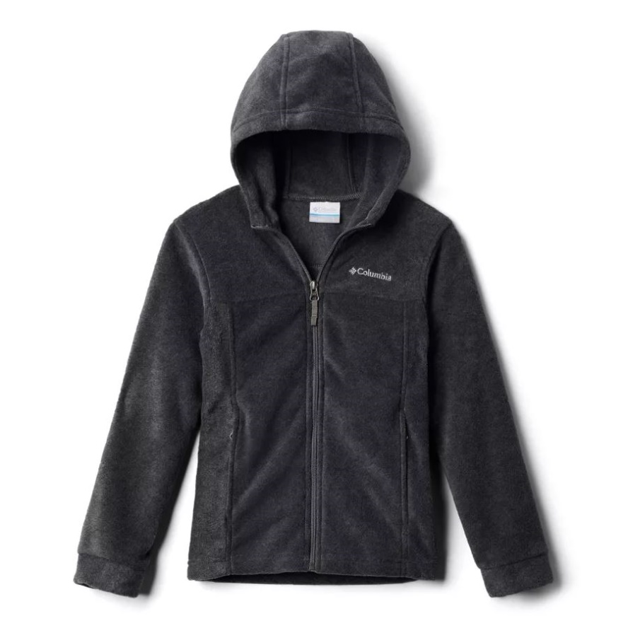 Charcoal Heather Boys' Steens Mountain II Fleece Hooded Jacket Columbia Sale