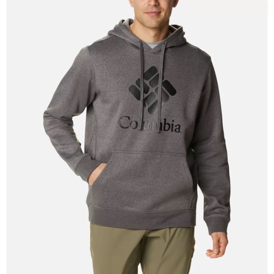 Charcoal Heather/CSC Stacked Logo Columbia Sale Men's Columbia Sale Trek Hoodie