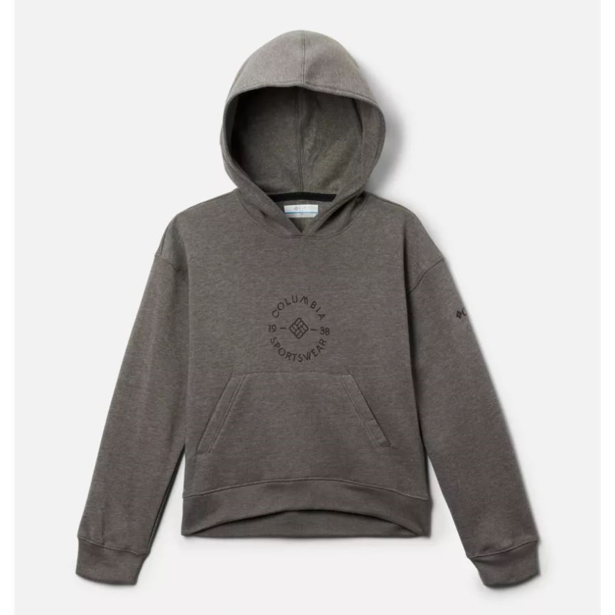 Charcoal Heather Columbia Sale Girls' Columbia Sale Trek Novelty Hoodie