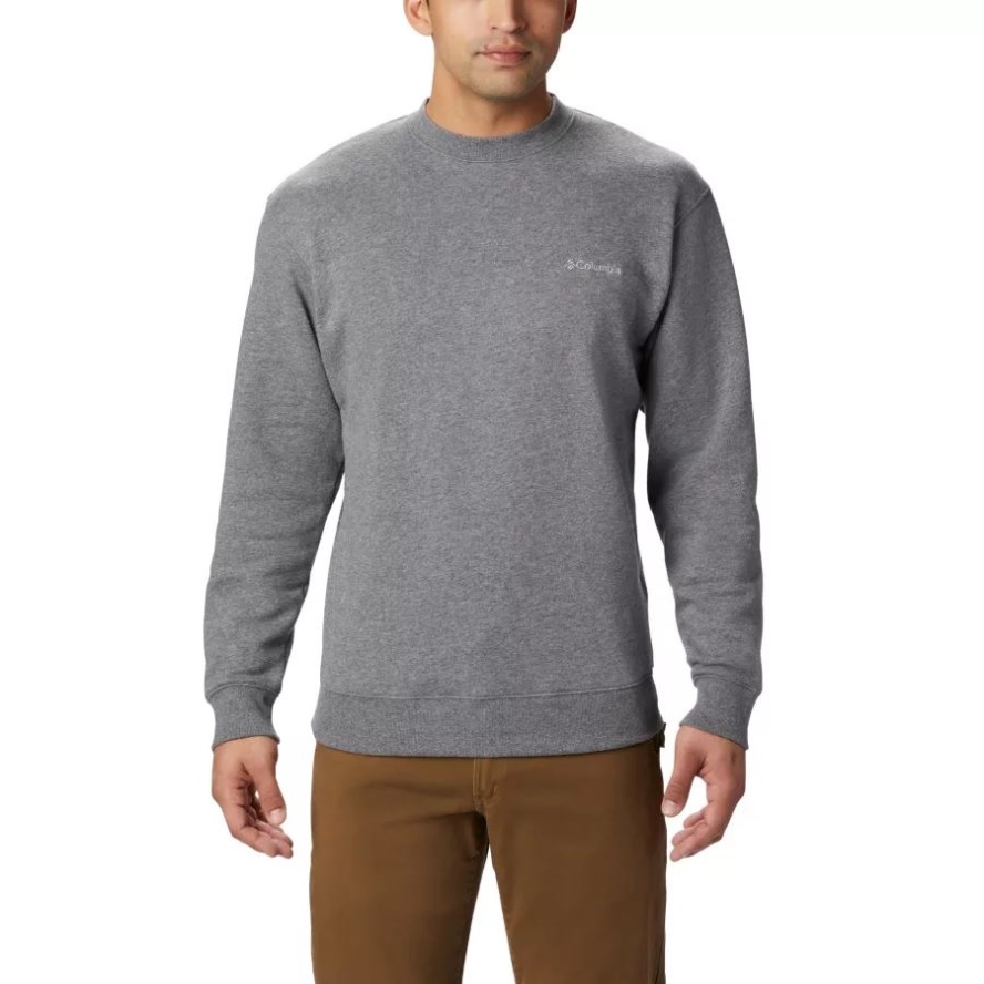 Charcoal Heather Columbia Sale Men's Hart Mountain II Crew Sweatshirt Tall