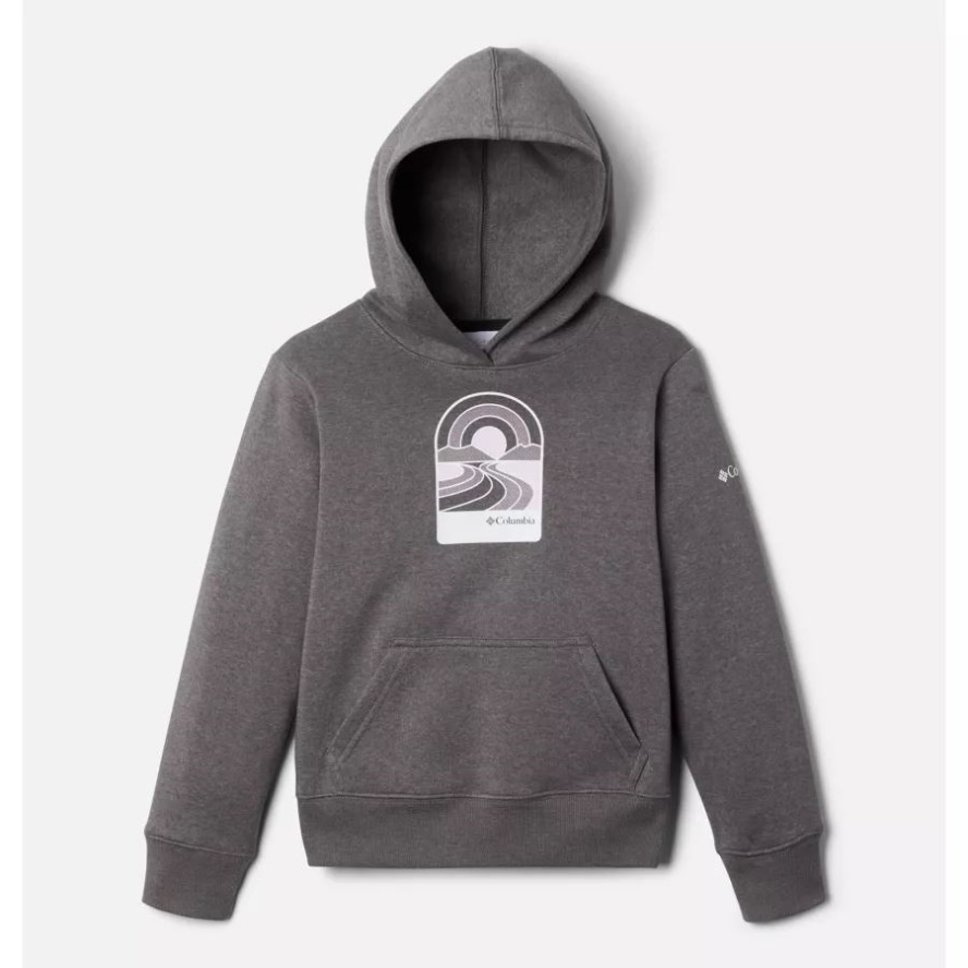 Charcoal Heather Kids' Tabor Heights Graphic Hoodie Columbia Sale