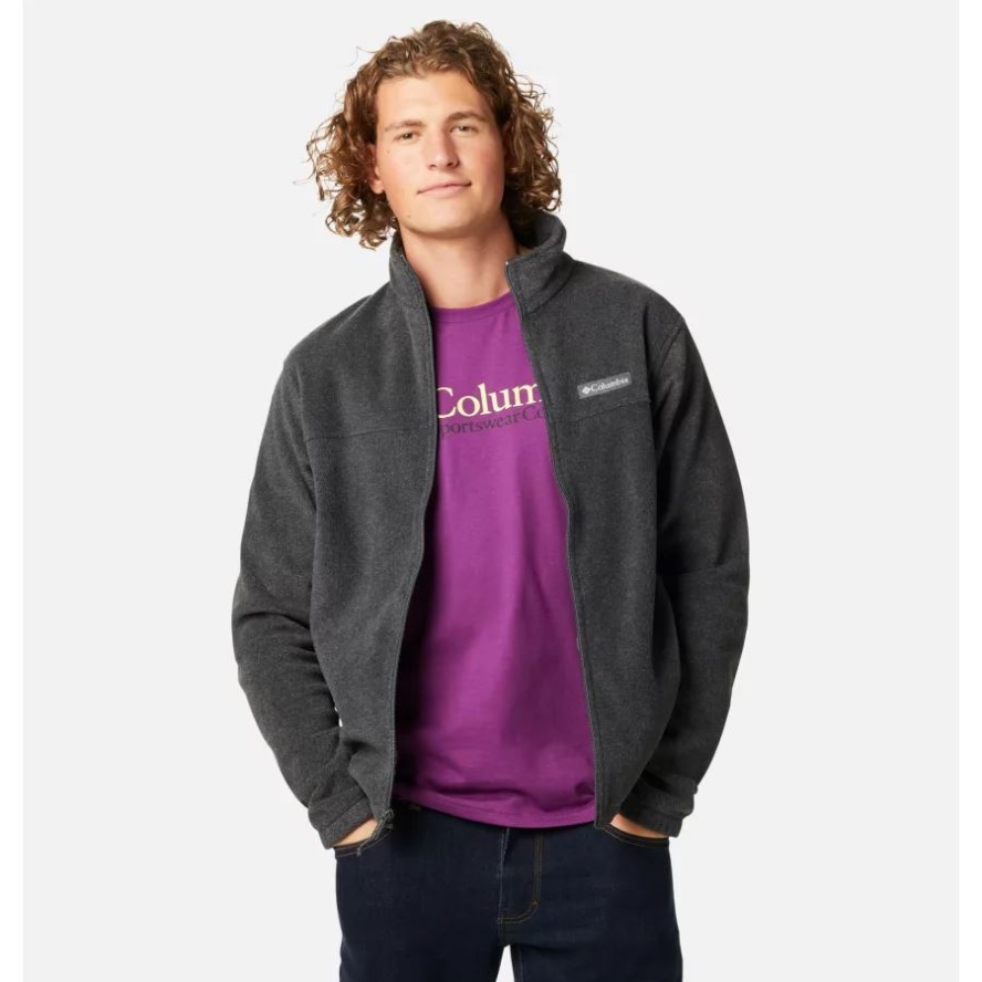 Charcoal Heather Men's Steens Mountain 2.0 Full Zip Fleece Jacket Columbia Sale