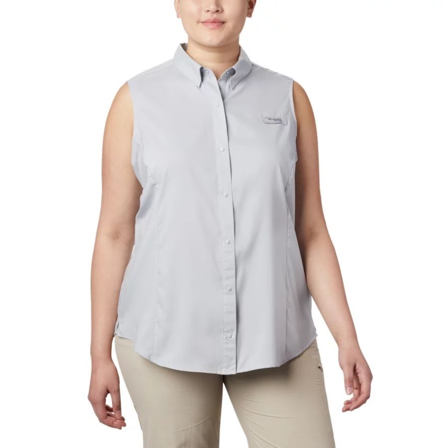 Cirrus Grey Columbia Sale Women's PFG Tamiami Sleeveless Shirt Plus Size