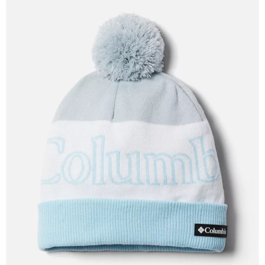 Cirrus Grey/White/Spring Blue Columbia Sale Unisex Polar Powder II Beanie