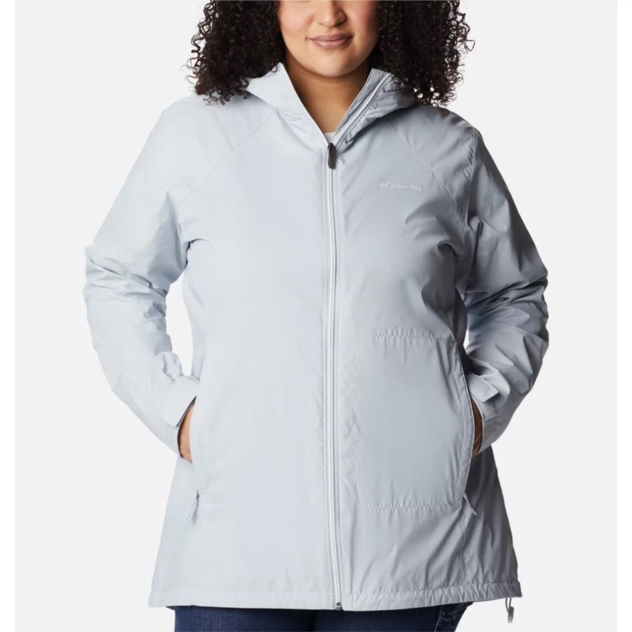 Cirrus Grey Women's Switchback Lined Long Jacket Plus Size Columbia Sale