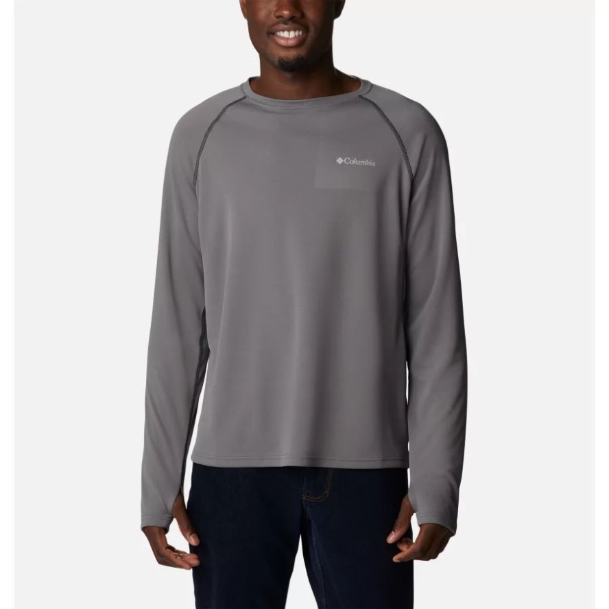 City Grey/Black Men's Narrows Pointe Long Sleeve Shirt Columbia Sale
