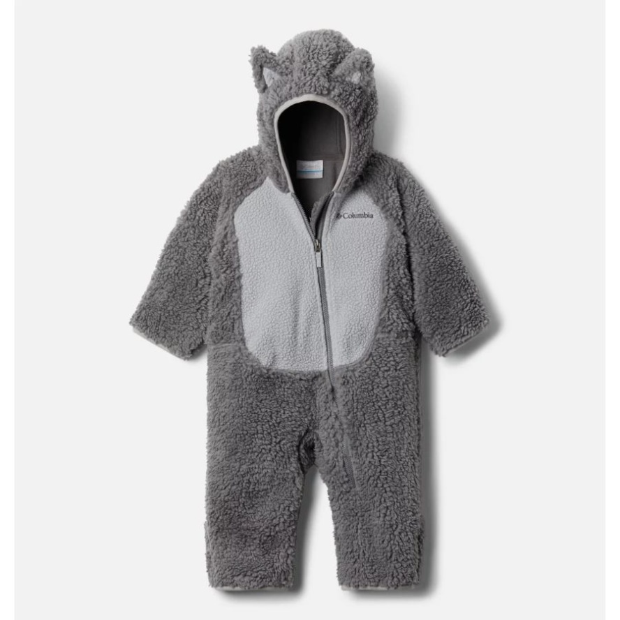 City Grey/Columbia Sale Grey Infant Foxy Baby Sherpa Bunting Columbia Sale