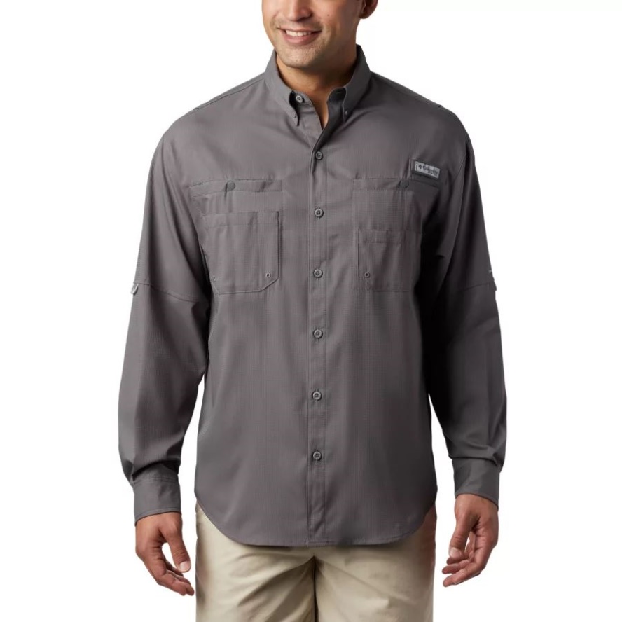 City Grey Columbia Sale Men's PFG Tamiami II Long Sleeve Shirt Big