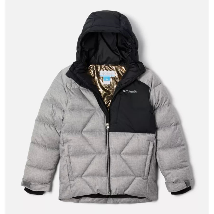 City Grey Heather/Black Boys' Winter Powder II Quilted Jacket Columbia Sale