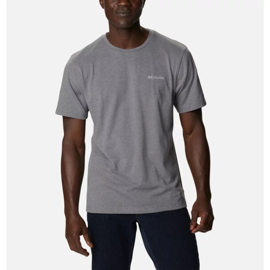 City Grey Heather Men's Thistletown Hills Short Sleeve Shirt Tall Columbia Sale