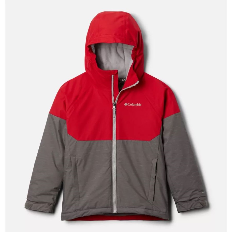 City Grey Heather/Mtn Red Columbia Sale Boys' Alpine ActionII Waterproof Ski Jacket