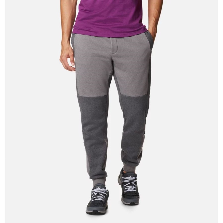 City Grey Heather/Shark Heather/White Columbia Sale Men's Lodge Colourblock Joggers