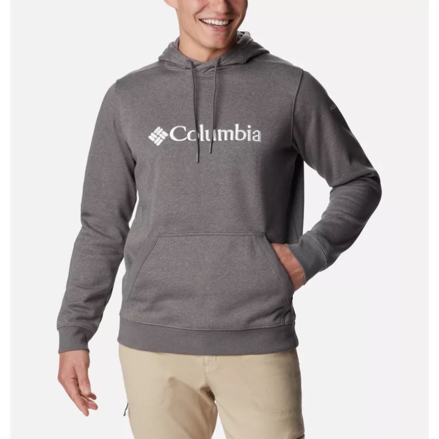 City Grey Hthr/White CSC Branded Logo Columbia Sale Men's CSC Basic Logo II Hoodie